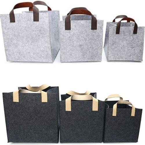 3Pcs Felt Handy Dirty Clothes Storage Basket Bathroom Laundry Basket Environment Living Room Kids Toy Clothes Baskets