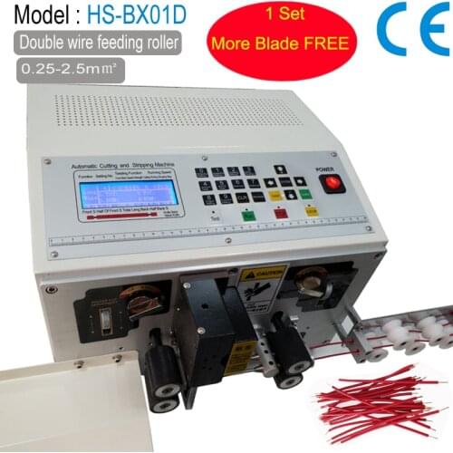 Wire Stripping Machine Double Feeding Wire Cutting Machine Cable Crimping and Peeling from 0.1 to 2.5mm2 with Carbide Blade