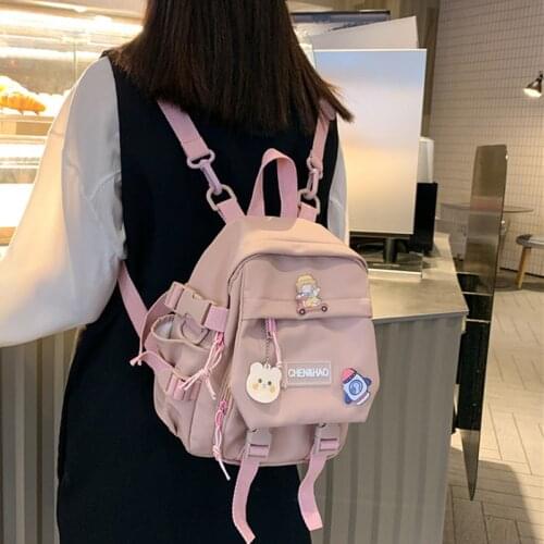 Fashion Girls Mini Bagpack Travel Femal Kawaii Women Bag Rucksack Waterproof Nylon College Schoolbag Cute Small Backpack