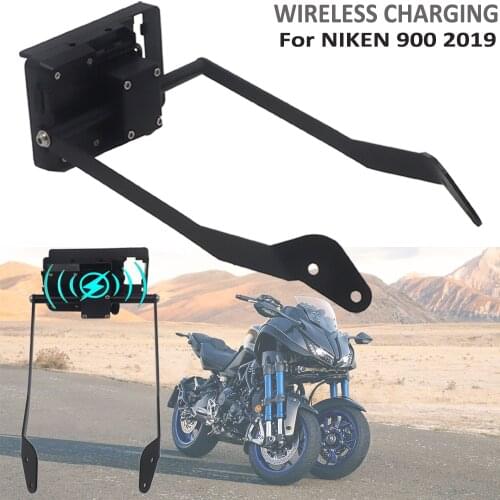 Motorcycle Windshield Stand Holder Phone Mobile Phone GPS Wireless charging Navigation Plate Bracket For YAMAHA NIKEN 900 2019
