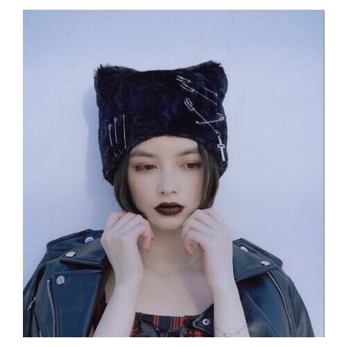 Ruibbit New Arrival Japanese Harajuku Girls Cute Ear Hair Hat Winter Plus Velvet Warm Women Caps Kawaii Chic Streetwear
