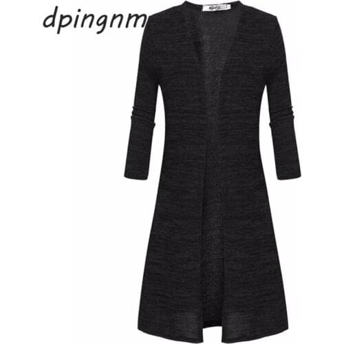 Autumn and winter New Women Sweater Cardigans Casual Long Female Cardigan Sweater Lady Mid-Length Knitted Outerwear