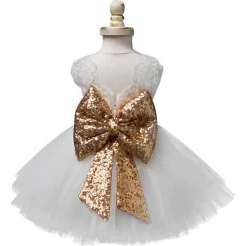 Baby Girl Dress White Christening Gowns Tutu Party Princess Dress New Year Ball Gowns 1 Year Girl Birthday Dress Baptism Dress