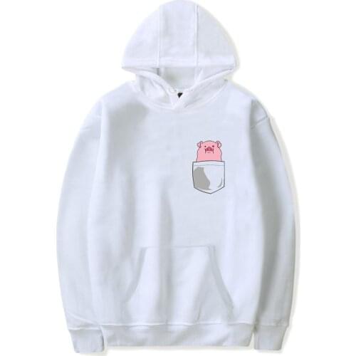 Casual design men women Hoodies Pullover pig cartoon cute printed casual Pocket Long Sleeve Harajuku Hooded Sweatshirts top