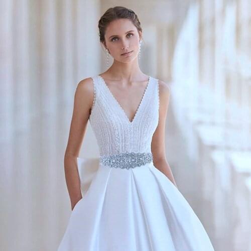 Wedding Sash Crystal Wedding Belt Handmade Beads Bridal Sash Silver Rhinestones Bridal Sash Belt For Wedding Accessories