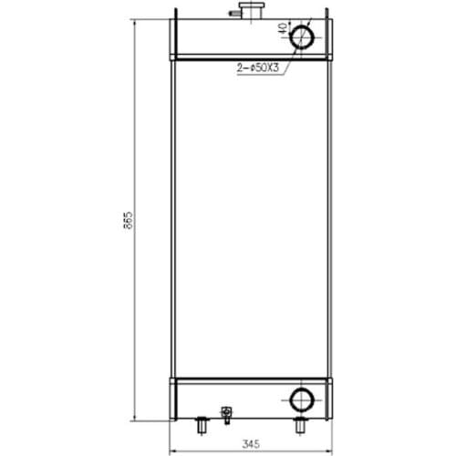 Water Tank Radiator 418-03-31112 418-03-31113 Fit for Komatsu Wheel Loader WA200-5