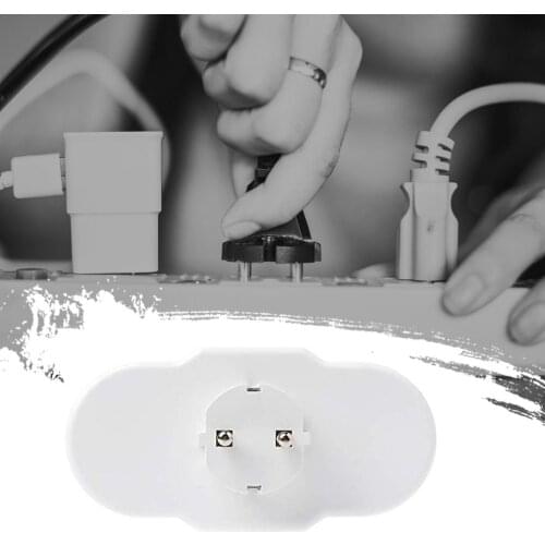 Portable Russia Conversion Socket Conversion Plug Power Outlet Plug 1 To 4 Port Multi-Plug Eu Type Conversion Power Adapter