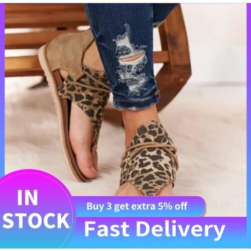 Women Sandals Leopard Pattern Snake Zebra Printings Soft Rome Sandal Lady Anti-slip Summer Casual Comfortable Platform Flat