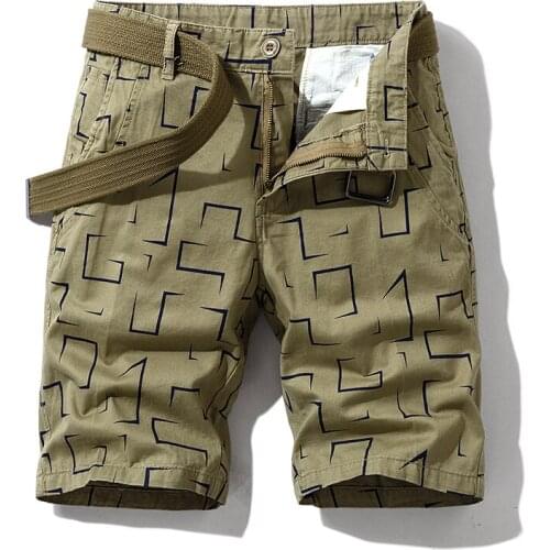 Brand Clothing Men Military Cargo Shorts 2021 Summer New Jogger Casual Men Cargo Shorts Printing Loose Men Short