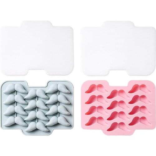 12 Cells Beard Moustache Style Chocolate Mould With Cover Handmage Candy Fondant Ice Tray Epoxy Silicone Molds