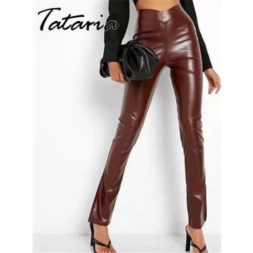 Женские кожаные брюки Tataria China At AliExpress