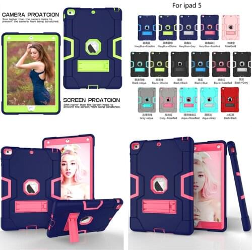 Shockproof Case for iPad Air 1 Air1 5 9.7 inch Kids Armor Heavy Duty Silicone Hard Protective Case Cover for iPad 5