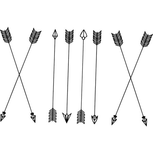 Arrow Waterproof Temporary Tattoos Men Beauty Battle Arrow tatuajes temporales Henna Tatoo Sticker glitter tattoo kit