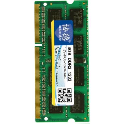 High Quality xiede Laptop Memory Ram DDR3 1333MHz 8GB 4GB 2GB for Notebook Sodimm Memoria Compatible with DDR 3 1066Mhz 4GB 1.5V
