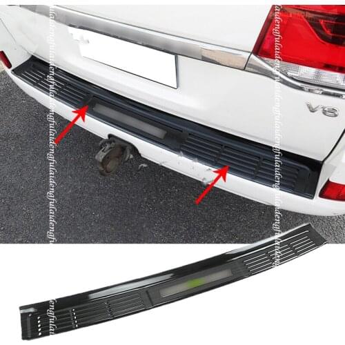 1pcs For Toyota Land Cruiser 2008-2020 stainless Rear Bumper Door Sill Guard Anti-Friction Pedal protection cover