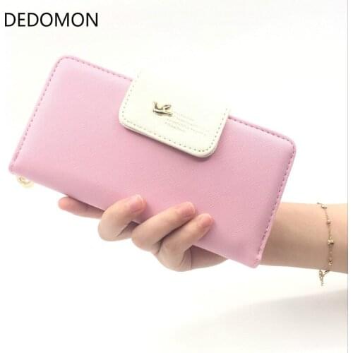 Women Wallet PU Leather Purse Female Long Wallet Long Zipper Coin Purse Woman Wallet PU Leather Card Holder Colorful Clutch Bag