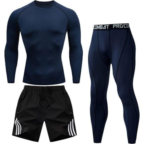 Winter Top quality new thermal underwear men sports suit underwear sets compression quick drying thermo underwear men clothing