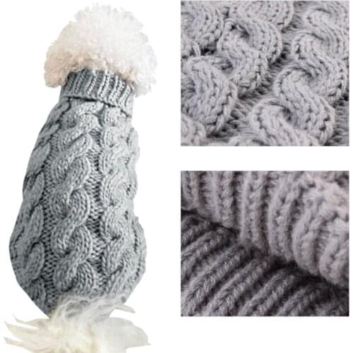 Winter Warm Dog Cat Sweater Clothing Turtleneck Knitted Pet Cat Puppy Clothes Costume For Small Dogs Cats Chihuahua Outfit Vest