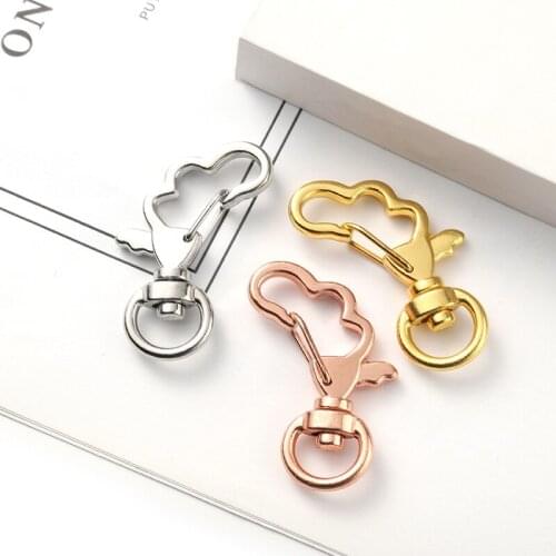 10pcs Metal jewelry zinc alloy hook buckle cloud leaf wings Keychain DIY Accessories Lobster Clasp Jewelry Making Findings