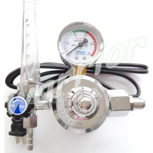 220V CO2 Gas Regulator flowmeter M12x1 Outlet Thread for MIG Welding Machine