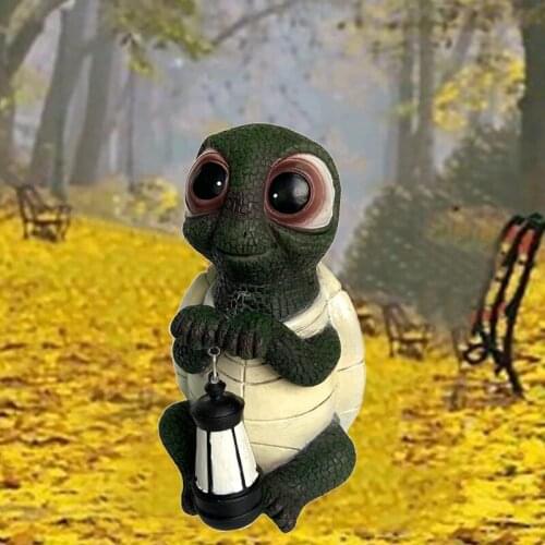 Tortoise Sculpture Art Turtle Statues Ornaments Fairy Garden Decoration Outdoor Yard Figurine Home Decoration