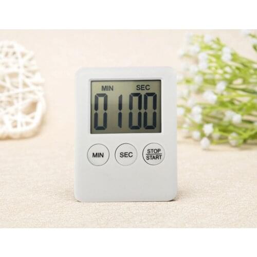 Digital Cooking Timer LCD Display Baking Countdown Alarm Button Operation Kitchen Timer Built-in Battery Kitchen Timer Alarmer