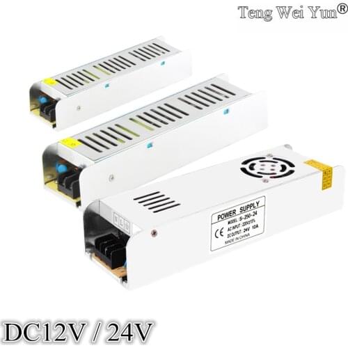 DC24 12 V Volt LED Power Supply 3A 5A 10A 30A DC 12V LED Driver Adapter for led strip Lighting Transformers 60W 120W 150W 240W