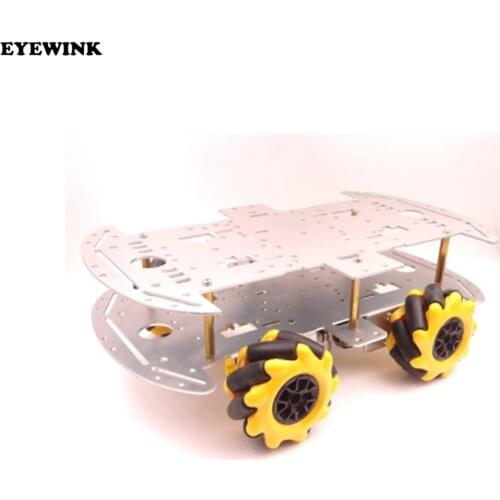 McNamum wheel aluminum car chassis DIY ultrasonic intelligent obstacle avoidance car 4WD four-wheel drive chassis