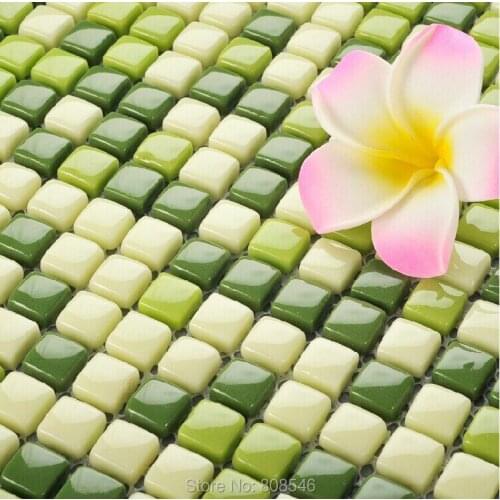 Pastoral Green Glass glass mosaic tile MD-1352 kitchen backsplash shower bath living room swimming pool wall sticker floor tile
