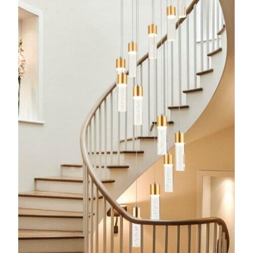Modern LED bubble pendant light for church hotel stairs lamp Show room G4 led luminaria Salon Living Room Stair hanging lights