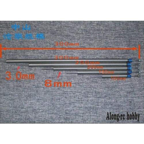 2pcs 3.0mm or 4.0mm length 100mm 150mm 200mm 250mm 300mm Stainless Steel Shaft Drive Shaft Shaft For DIY Rc Boat Spare Part