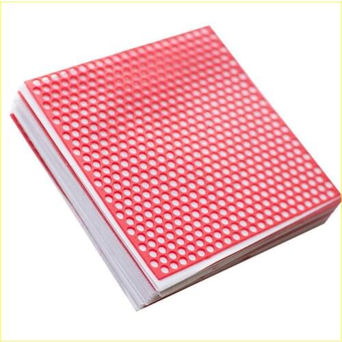 1 Box 10 Sheets Dental Lab Round Hole Patterns Wax Co-cr Casting Red Color