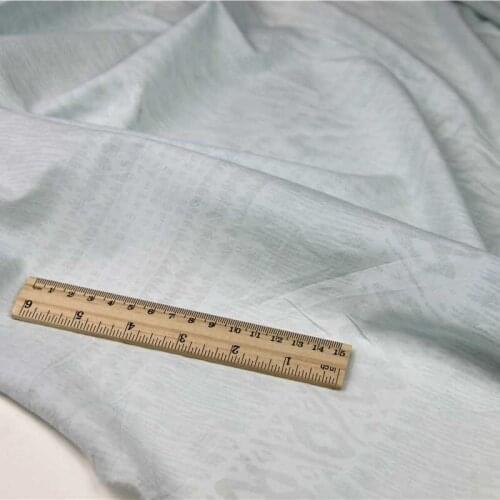100% Cotton Salt Shrinkage Light Green Abstract style Pattern Very Thin Fabric for DIY Summer Clothes Blouse Dress Shirt Craft