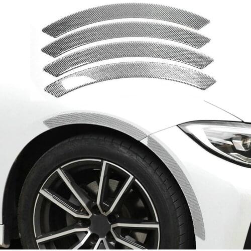 4Pcs Car Carbon Fiber Wheel Brow BUMPER STRIP Crash Proof Dust Proof Scratch Wear Resistant Car Accessories Cover