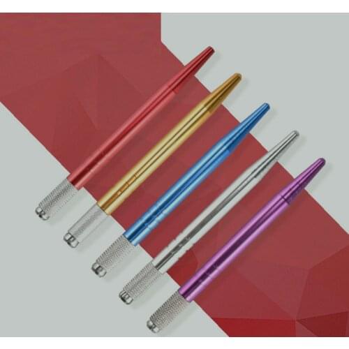 50 Pcs tattoo eyebrow pen Microblading tattoo permanent feather 3D eyebrow lips embroidery with Tebori Munsu Tattoo Pen