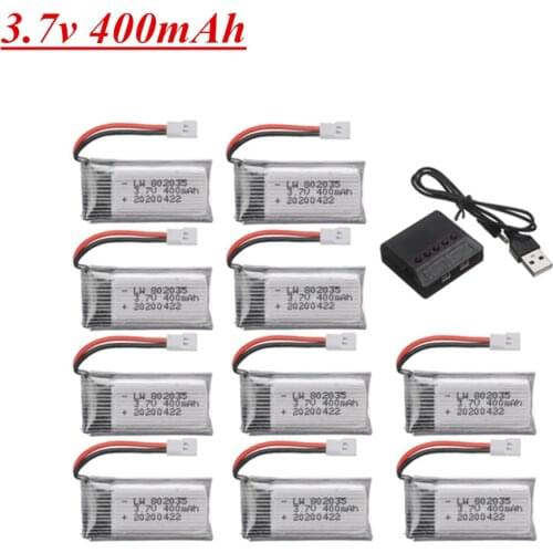 3.7V 400mAh Lipo Battery For H31 X4 H107 H6C KY101 E33C E33 U816A V252 RC Drone Spare Parts 802035 3.7V Rechargeable Battery