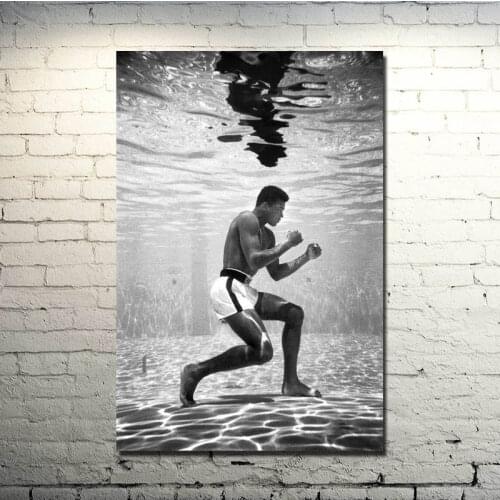 Muhammad Ali-Haj Boxing Boxer Champion Art Silk Fabric Poster Print 13x18 Sports Pictures For Bedroom Decor 010