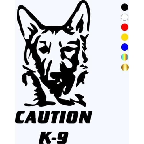 CK20900# Caution K9 German Shephard Vinyl Decal Car Sticker Waterproof Auto Decors on Bumper Window Laptop