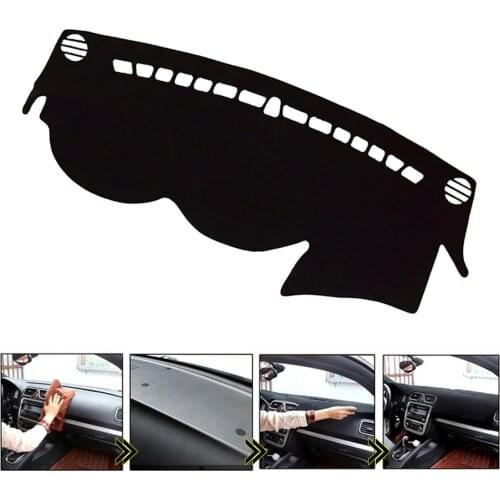 DWCX Polyester Black Car Dashboard Cover Pad Dashmat Dash Mat Fit For Hyundai Sonata Hybrid GLS SE Limited 2011 2012 2013 2014