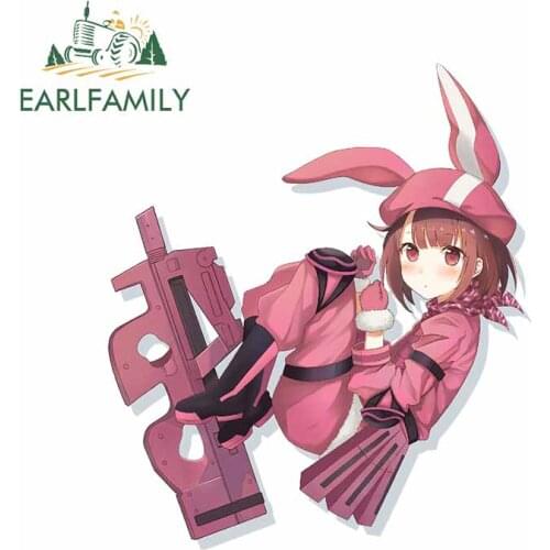 EARLFAMILY 13cm x 11.4cm for LLENN Sword Art Online Waterproof Funny Car Stickers Motorcycle Laptop Decals VAN Decoration