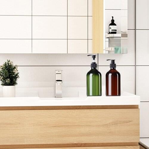 2pieces 500ml Empty Soap Dispensers Refillable Bath Pump Bottles Essential Oils Lotion Shampoo Dispenser Containers for Bathroom