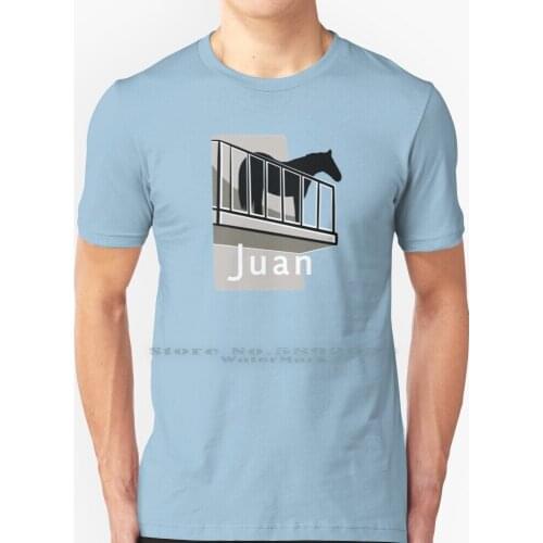 Juan Meme T Shirt 100% Pure Cotton Big Size Juan Meme Reddit Horse Balcony Horse On Balcony Funny Humor Confusing Memes