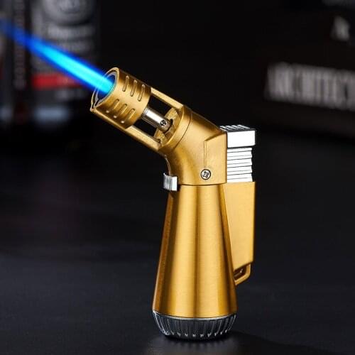 Gas Lighter BBQ Kitchen Cooking Lighter Butane Torch Turbo Lighters 1300C Spray Gun Metal Cigar Cigarettes Accessories Smoking