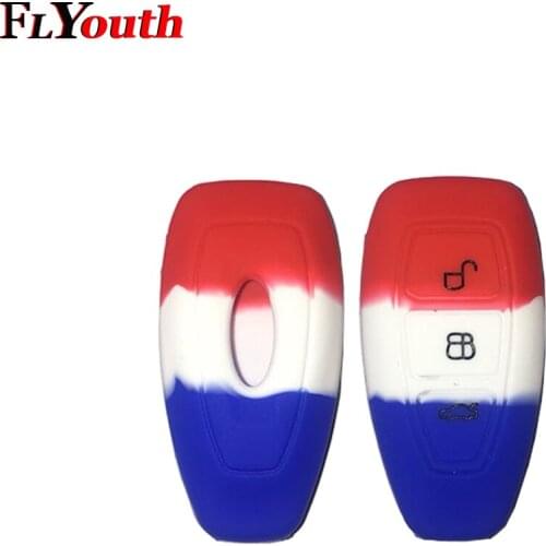 Germany New Replacement Silicone For Ford Fiesta Focus Mondeo C-Max B-Max Kuga Car Key Case Cover Holder Silica Gel Key Cases