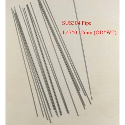 1.47MM*0.12MM(od*wt) SUS304 Stainless Steel capillary pipe Industry DIY tube material,Length about 200mm/pc,20pcs/lot