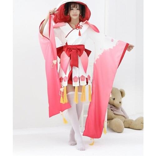 Onmyoji cosplay hotarugusa initial costume peach blossom banshee kimono hotarugusa costume