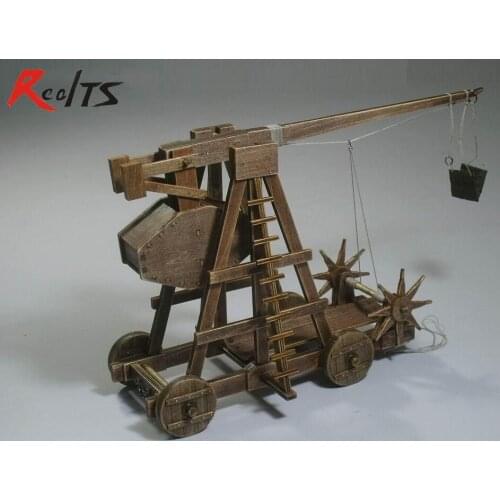 RealTS Classic wooden ancient chariots assembled of material The Medieval Trebuchet Chariot Model 1 pcs / set