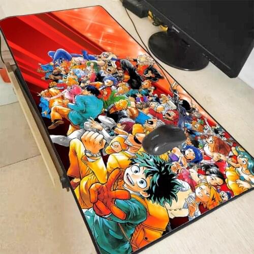 XGZ My Hero Academia Mousepad Cute Anime Girl Gaming Lock Edge Mouse Pad Gamer Mat Game Computer Desk Padmouse Large Play Mats