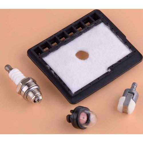 LETAOSK 4pcs Air Fuel Filter Primer Bulb Spark Plug Carb Tune-Up Kit Fit for Echo CS340 CS341 CS345 Chainsaws WT-589, WT-589-1
