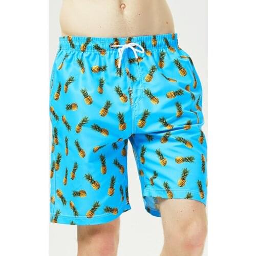 Summer Beach Shorts Men Swimwear Quick-drying Swimming Trunks Printing Bathing Suit Beachwear Loose Print Casual Short Plus Size